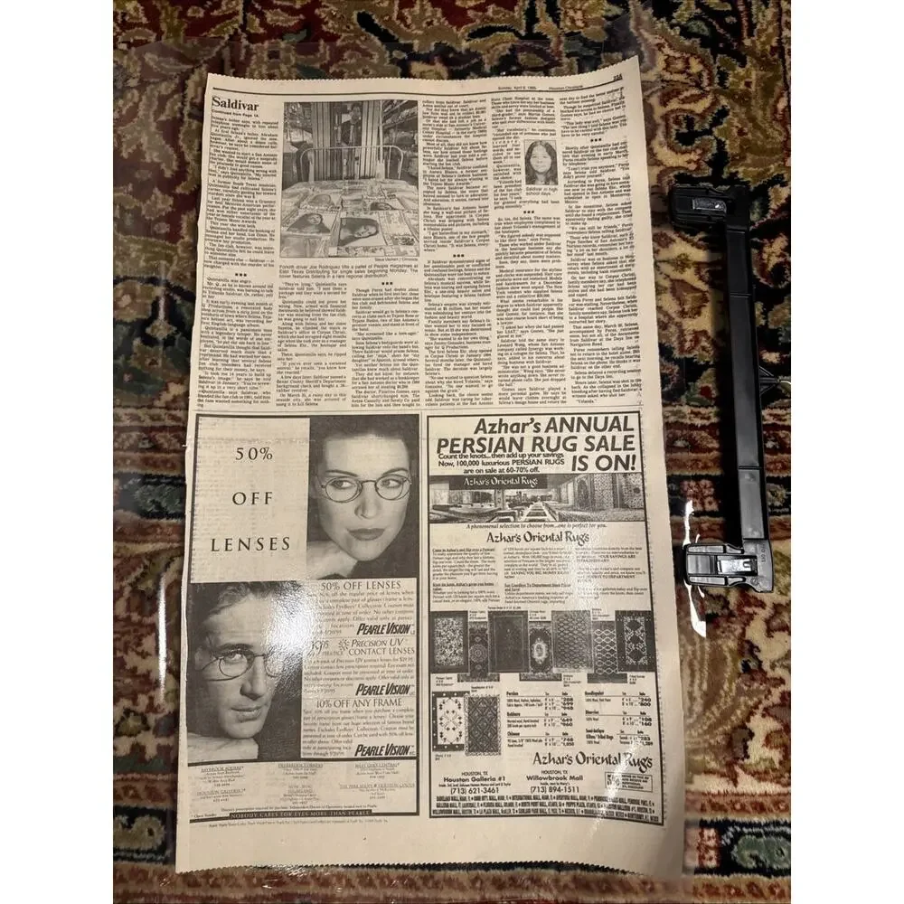 RARE Selena Quintanilla April 9, 1995 Houston Chronicle Newspaper Memorial